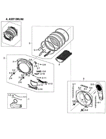 Drum Assy parts for Samsung Dryer DV448AEP/XAA-01 from AppliancePartsPros.com
