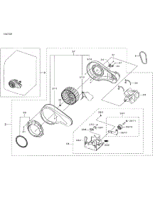 Motor Duct parts for Samsung Dryer DV42H5000GW/A3-02 from AppliancePartsPros.com