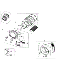 Drum Assy parts for Samsung Dryer DV448AGE/XAA-02 from AppliancePartsPros.com