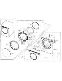 Front & Door parts for Samsung Dryer DV405GTPAWR/AA-00 from AppliancePartsPros.com
