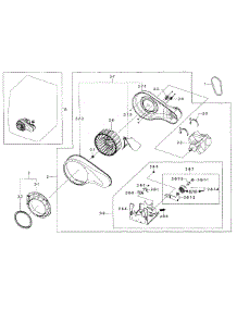 Motor Duct parts for Samsung Dryer DV405GTPAWR/AA-00 from AppliancePartsPros.com