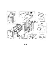 Main parts for Samsung Dryer DV476GTHAWR/A1-00 from AppliancePartsPros.com