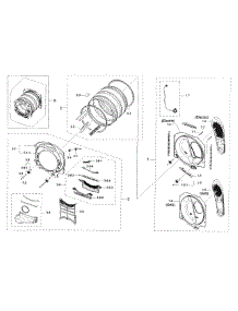 Drum parts for Samsung Dryer DV42H5200GP/A3-00 from AppliancePartsPros.com