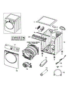 Main Assy parts for Samsung Dryer DV419AEU/XAA-01 from AppliancePartsPros.com