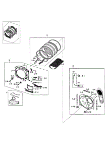 Drum Assy parts for Samsung Dryer DV419AEU/XAA-01 from AppliancePartsPros.com