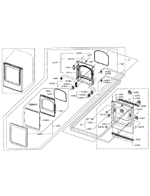 Frame Front & Door parts for Samsung Dryer DV422GWHDWR/AA-00 from AppliancePartsPros.com