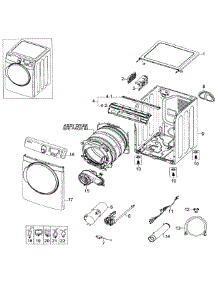 Main Assy parts for Samsung Dryer DV448AGE/XAA-01 from AppliancePartsPros.com