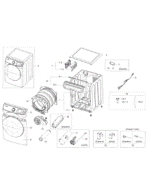 Main Asy parts for Samsung Dryer DV45K6500EW/A3-00 from AppliancePartsPros.com
