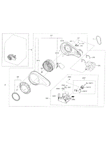 Motor Duct parts for Samsung Dryer DV42H5400EF/A3-00 from AppliancePartsPros.com