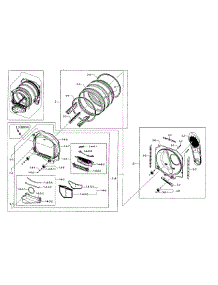 Drum Parts parts for Samsung Dryer DV45H7000GW/A2-00 from AppliancePartsPros.com