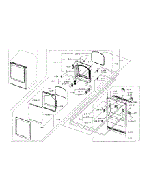 Frame Front & Door parts for Samsung Dryer DV45H7200EW/A2-00 from AppliancePartsPros.com