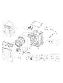 Main Asy parts for Samsung Dryer DV45K6500GW/A3-00 from AppliancePartsPros.com