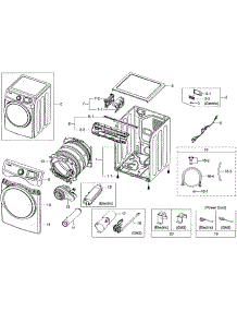 Main Asy parts for Samsung Dryer DV42H5000EW/A3-03 from AppliancePartsPros.com