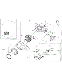 Motor Duct parts for Samsung Dryer DV42H5000EW/A3-03 from AppliancePartsPros.com