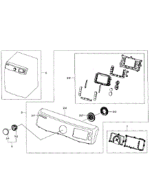 Control Panel parts for Samsung Dryer DV435GTGJWR/A1-01 from AppliancePartsPros.com