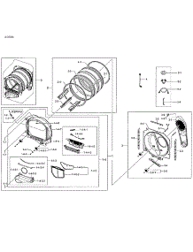 Drum Parts parts for Samsung Dryer DV48H7400GW/A2-02 from AppliancePartsPros.com