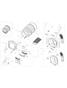 Drum parts for Samsung Dryer DV45K6200EW/A3-00 from AppliancePartsPros.com