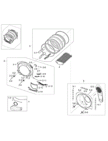 Drum Assy parts for Samsung Dryer DV448AGW/XAA-02 from AppliancePartsPros.com
