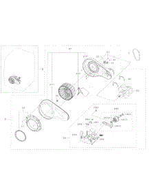 Motor Duct parts for Samsung Dryer DV45K6200EZ/A3-00 from AppliancePartsPros.com