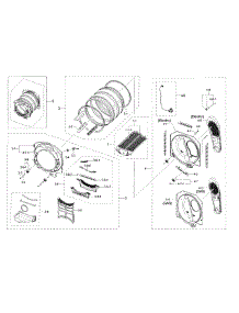Drum parts for Samsung Dryer DV45H6300EW/A3-00 from AppliancePartsPros.com