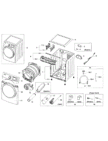 Main Assy parts for Samsung Dryer DV42H5400GW/A3-00 from AppliancePartsPros.com