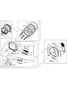 Drum parts for Samsung Dryer DV400GWHDWR/AA-00 from AppliancePartsPros.com