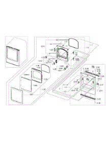 Frame Front & Door parts for Samsung Dryer DV400GWHDWR/AA-00 from AppliancePartsPros.com