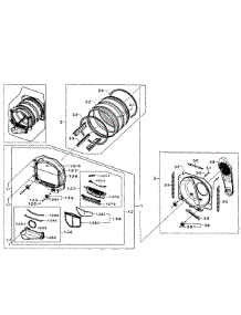 Drum Assy parts for Samsung Dryer DV400EWHDWR/AA-01 from AppliancePartsPros.com