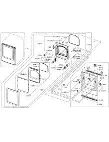 Front Assy parts for Samsung Dryer DV400EWHDWR/AA-01 from AppliancePartsPros.com