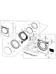 Front Assy parts for Samsung Dryer DV455EVGSWR/AA-02 from AppliancePartsPros.com