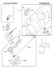 Heater Assy parts for Samsung Dryer DV409AGW/XAA-00 from AppliancePartsPros.com