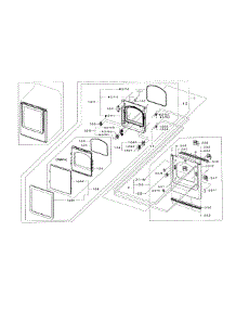 Frame & Door parts for Samsung Dryer DV48H7400GP/A2-00 from AppliancePartsPros.com