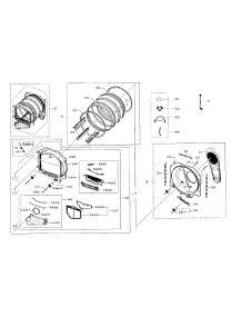 Drum Parts parts for Samsung Dryer DV48H7400GP/A2-00 from AppliancePartsPros.com