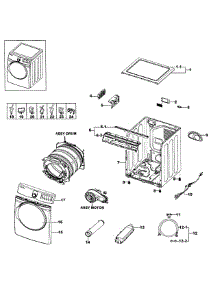 Main Assy parts for Samsung Dryer DV409AER/XAA-02 from AppliancePartsPros.com