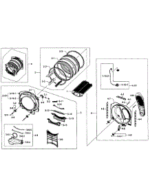 Drum Assy parts for Samsung Dryer DV435ETGJWR/A1-01 from AppliancePartsPros.com