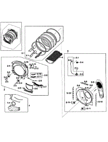 Drum Assy parts for Samsung Dryer DV419AGW/XAA-01 from AppliancePartsPros.com
