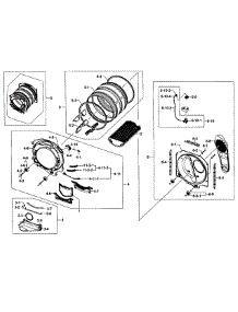Drum Assy parts for Samsung Dryer DV448AEP/XAA-03 from AppliancePartsPros.com