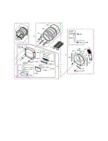 Drum parts for Samsung Dryer DV476ETHASU/A1-00 from AppliancePartsPros.com