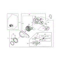 Duct Motor parts for Samsung Dryer DV476ETHASU/A1-00 from AppliancePartsPros.com