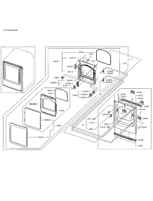 Frame Front & Door parts for Samsung Dryer DV48J7700EW/A2-01 from AppliancePartsPros.com