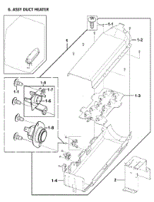 Heater Assy parts for Samsung Dryer DV409AER/XAA-00 from AppliancePartsPros.com
