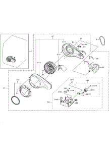 Motor Duct parts for Samsung Dryer DV42H5000EW/A3-01 from AppliancePartsPros.com