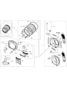 Drum parts for Samsung Dryer DV42H5000EW/A3-01 from AppliancePartsPros.com