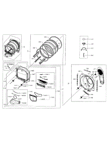 Drum Parts parts for Samsung Dryer DV48H7400EW/A2-00 from AppliancePartsPros.com