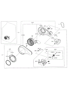 Motor Duct parts for Samsung Dryer DV40J3000EW/A2-00 from AppliancePartsPros.com