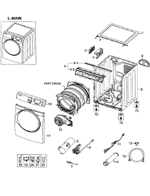 Main Assy parts for Samsung Dryer DV448AGW/XAA-01 from AppliancePartsPros.com
