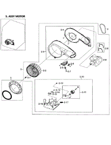 Motor Assy parts for Samsung Dryer DV448AGW/XAA-01 from AppliancePartsPros.com