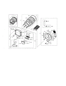 Drum parts for Samsung Dryer DV476GTHAWR/A1-01 from AppliancePartsPros.com