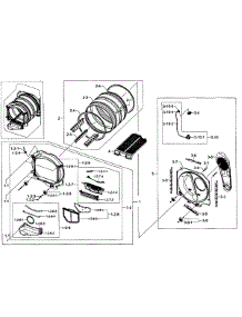Drum Assy parts for Samsung Dryer DV484ETHASU/A1-01 from AppliancePartsPros.com