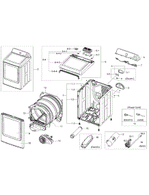 Main parts for Samsung Dryer DV45H7000EW/A2-02 from AppliancePartsPros.com